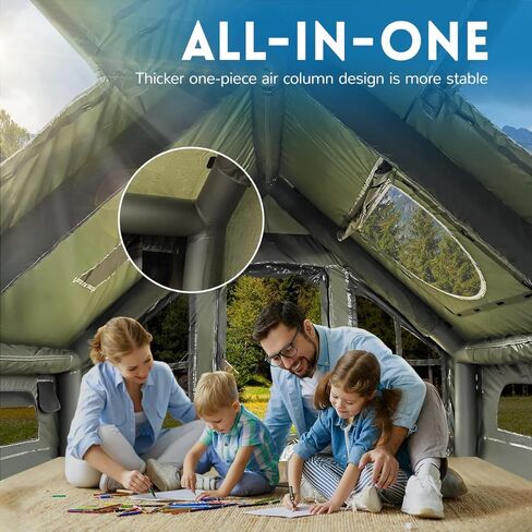 خيمة تخييم قابلة للنفخ مع مضخة، خيام قابلة للنفخ للتخييم في 4 فصول، خيمة قابلة للنفخ مقاومة للماء سهلة الإعداد، خيمة تخييم in Kuwait