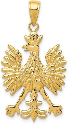 The Black Bow 14k Yellow Gold Polish Eagle Pendant in Saudi Arabia