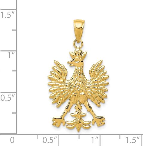 The Black Bow 14k Yellow Gold Polish Eagle Pendant in Saudi Arabia