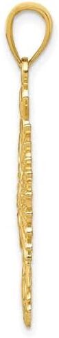 The Black Bow 14k Yellow Gold Polish Eagle Pendant in Saudi Arabia