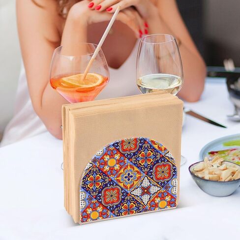 حامل مناديل للطاولة بوهو زهرة مكسيكية غريبة من الأكريليك حامل مناديل ورقية حامل مناديل ورقية حامل منضدية قائمة بذاتها للمطبخ، موزع مناديل للمطاعم ديكور in Kuwait