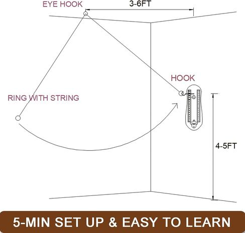 Ring Toss Game for Adults, Hook and Ring Game with String and Hooks for Indoor & Outdoor, Ring Hook Game with Bottle Opener, Gifts for Men in Saudi Arabia