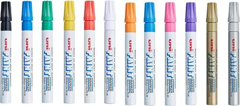 Uni-Paint PX-20 Oil-Based Paint Marker, Medium Point, Assorted Colors, 6-Count in Saudi Arabia