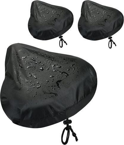 Bike Seat Cover-3pcs Waterproof Bicycle Seat Rain Cover Bike Saddle Cushion Protector with Drawstring for Rainproof and Dust Resistant in Saudi Arabia