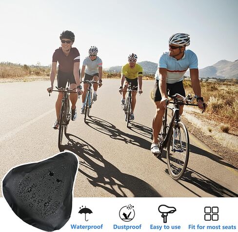 Bike Seat Cover-3pcs Waterproof Bicycle Seat Rain Cover Bike Saddle Cushion Protector with Drawstring for Rainproof and Dust Resistant in Saudi Arabia