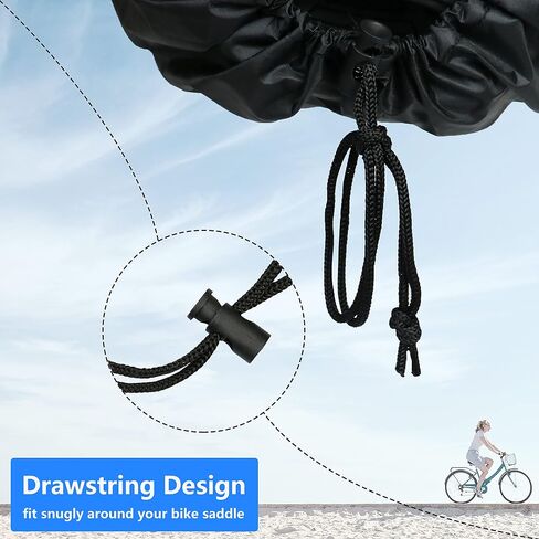 Bike Seat Cover-3pcs Waterproof Bicycle Seat Rain Cover Bike Saddle Cushion Protector with Drawstring for Rainproof and Dust Resistant in Saudi Arabia