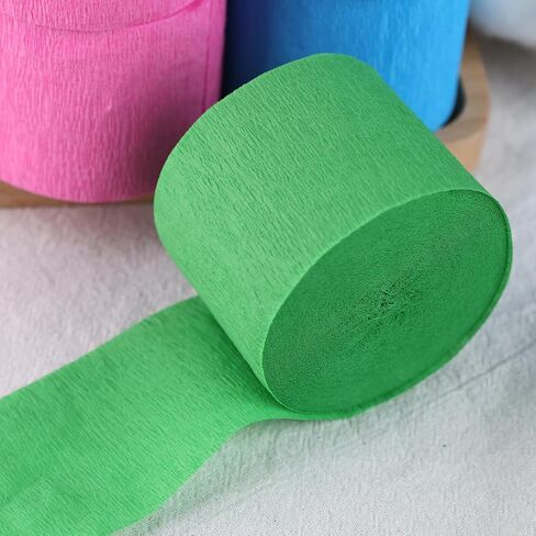 TOXOY 12 Rolls Crepe Paper Streamers, Blue Crepe Paper Party Decorations for Ocean Theme Party Paper Crafts Birthday Wedding 1.8 Inch x 82 Ft/Roll in Saudi Arabia