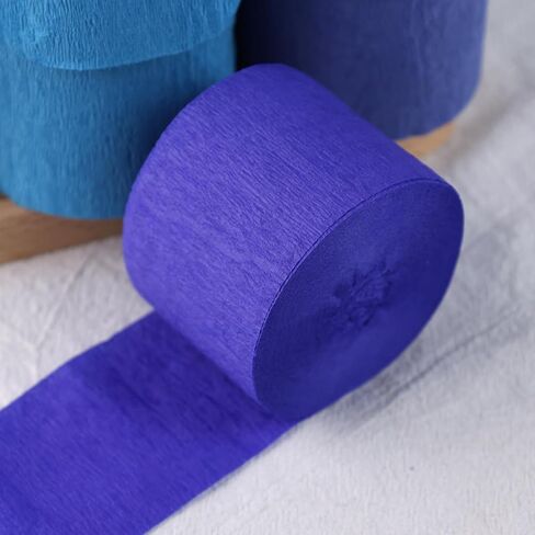 TOXOY 12 Rolls Crepe Paper Streamers, Blue Crepe Paper Party Decorations for Ocean Theme Party Paper Crafts Birthday Wedding 1.8 Inch x 82 Ft/Roll in Saudi Arabia