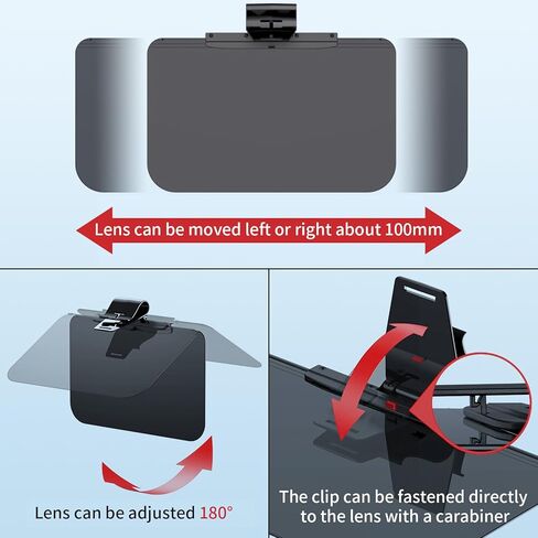 Enhanced Car Sun Visor Extender - Adapt to Glare-Free Driving with Polarized, UV400 Shielding, Adjustable Design, Safety from UV Rays and Stray Light for Clear and Safe Vision in Kuwait