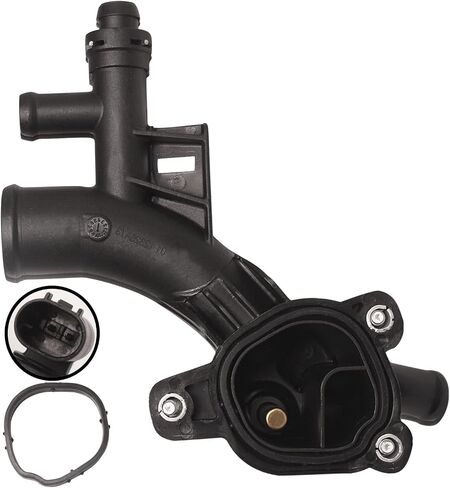 Engine Coolant Thermostat & Housing Assembly Compatible with 2009-2011 Chevrolet Aveo, 2011-2016 Chevrolet Cruze, 2013-2018 Chevrolet Sonic, 2009-2010 Pontiac G3 96984104, 55564891 in Saudi Arabia