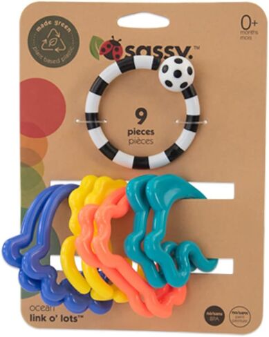 Sassy Eco Ocean Link O’ Lots | مصنوع باللون الأخضر باستخدام البلاستيك النباتي | 0+ أشهر in Kuwait