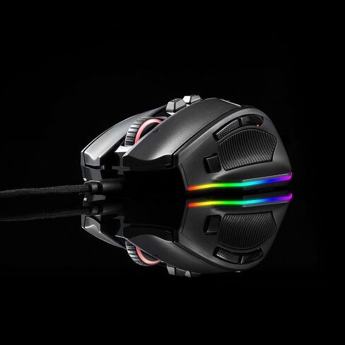 Redragon M813 Wired RGB Gaming Mouse with 4D Dual Mode Scroll Wheel, Optical Ergonomic Gamer Mouse with Max 16,000DPI, High Precision Sensor 3333, 7 Macro Buttons, Software Supported in Saudi Arabia