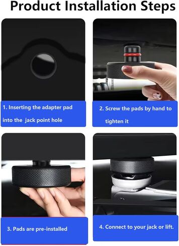 وسادة رفع الرافعة لطراز تيسلا YX 3 S، تم ترقيتها من أجل وسادات الرافعة المطاطية من تيسلا وسادة ممتصة للصدمات مع صندوق تخزين لملحقات أدوات إطار هيكل تيسلا (4 عبوات) in Kuwait