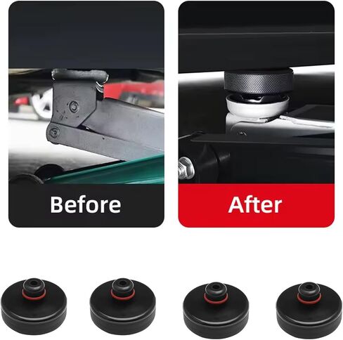 وسادة رفع الرافعة لطراز تيسلا YX 3 S، تم ترقيتها من أجل وسادات الرافعة المطاطية من تيسلا وسادة ممتصة للصدمات مع صندوق تخزين لملحقات أدوات إطار هيكل تيسلا (4 عبوات) in Kuwait