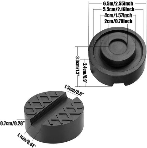 Jack Pad Universal Slotted Frame Rubber Jack Pad 6.5cm/2.56inch Frame Rail Protector，2Pack in Saudi Arabia