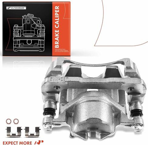مجموعة فرجار قرص الفرامل A-Premium مع دعامة متوافقة مع موديلات مختارة من Honda - Accord 2003 2004 2005 2006 2007، V6 3.0L - جانب الراكب الأمامي الأيمن in Saudi Arabia