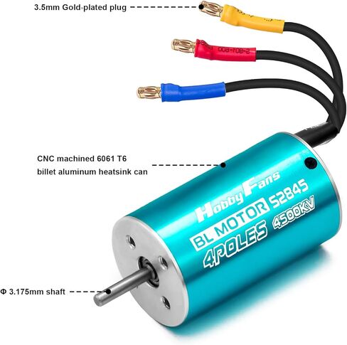 مراوح هواية 2845 4500KV محرك بدون فرشاة بدون مستشعر و30A مقاوم للماء بدون فرشاة ESC لشاحنة سيارة 1/14 1/16 1/18 RC in Kuwait