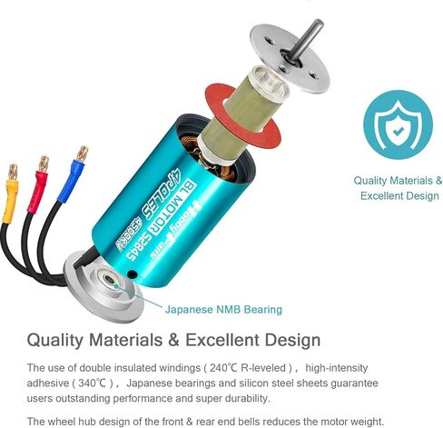 مراوح هواية 2845 4500KV محرك بدون فرشاة بدون مستشعر و30A مقاوم للماء بدون فرشاة ESC لشاحنة سيارة 1/14 1/16 1/18 RC in Kuwait