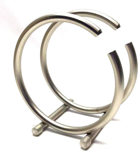 FitWell Napkin Holder, Metal Napkin Holder For Table Napkin Holders For Kitchen, Napkin Dispenser, Table Napkins Holder, Countertop Napkin Storage, Contemporary Upright Holder (Satin Nickel) in Saudi Arabia