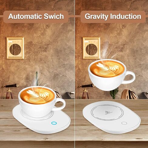Candle Mug Warmer, Auto On/Off Gravity-Induction Coffee Cup Warmer with Constant Temperature 131℉/55℃, Coffee Mug Warmer Practical Portable Warmer for Milk, Tea, Coffee, Hot Chocolate and Beverage in Kuwait