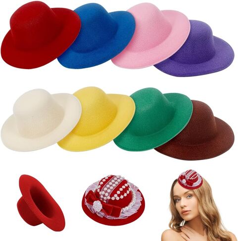 NBEADS Mini Top Hat, Tall Hat Fascinator Base Cocktail Tea Party Headwear in Saudi Arabia