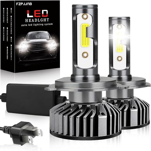 Fit for Nissan Versa (2007-2020) LED Bulbs 9003/H4 High/Low Beam, 300% Brightness, 6000K Cool White, IP68 Waterproof LED Headlamps in Kuwait