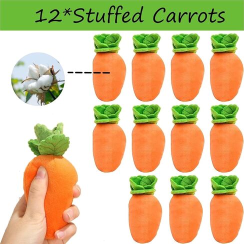 Dog Squeaky Enrichment Puzzle Toys, 13 * 13'' Interactive Snuffle Mat for Mental Stimulation & Puppy Brain, 12 Hide & Seek Carrot Farm Pet Toys for Small Medium Large Dogs in Saudi Arabia