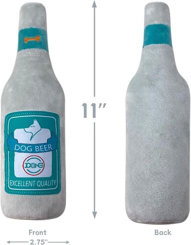 Dog Toys Interactive Bottle Dog Toy, 11'' Dog Puzzle Toy Squeaky Dog Toy Keep Them Busy, Suitable for Small Medium and Large Dog,Crinkle Plush Dog Toy Dog Chew Toys (Ale) in Saudi Arabia