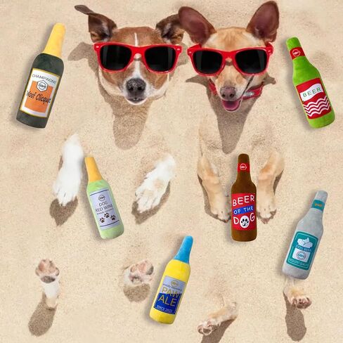 Dog Toys Interactive Bottle Dog Toy, 11'' Dog Puzzle Toy Squeaky Dog Toy Keep Them Busy, Suitable for Small Medium and Large Dog,Crinkle Plush Dog Toy Dog Chew Toys (Ale) in Saudi Arabia