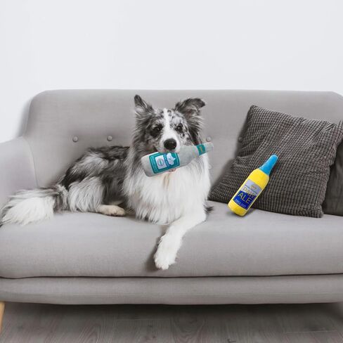 Dog Toys Interactive Bottle Dog Toy, 11'' Dog Puzzle Toy Squeaky Dog Toy Keep Them Busy, Suitable for Small Medium and Large Dog,Crinkle Plush Dog Toy Dog Chew Toys (Ale) in Saudi Arabia