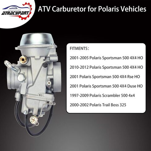 ATRACYPART Carburator Carb لـ 2001-2005 و2010-2012 بولاريس سبورتسمان 500 4X4 HO | 1997-2009 بولاريس تشويش إذاعي 500 4x4 | 2000-2002 بولاريس تريل بوس 325 مع مضخة الوقود وفلتر الهواء in Saudi Arabia