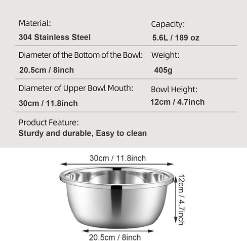 Large Dog Water Bowls, Stainless Steel Outdoor Dog Bowl for Large Dogs, Large Capacity Pet Feeder Bowls and Water Bowls - 2 Pack (30cm/11.8inch) in Kuwait