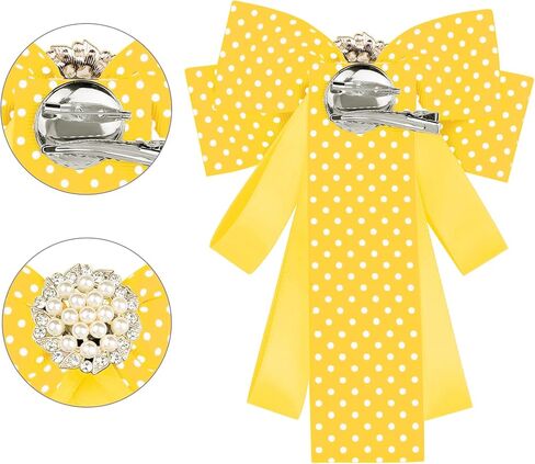 Polka Dots Bow Ties Ribbon Shirt Collar Decoration Brooch Pin in Kuwait