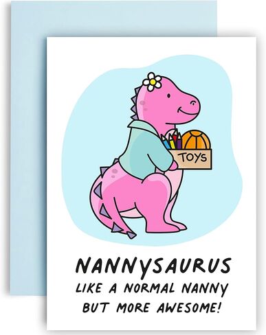 Huxters Dinosaur Birthday Card for Auntie Auntiesaurus – A5 Happy Birthday Card Auntie with Unique Illustration and Cute Auntie – 350GSM Paper – Aunt Card (Auntiesaurus) in Saudi Arabia