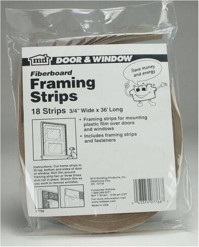 M-D Building Products 7766 شرائط تأطير اقتصادية للأظافر مقاس 3/4 بوصة × 36 بوصة، 18 قطعة in Kuwait