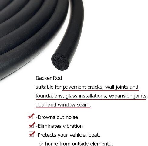 Rubber Tubing Seal EPDM Foam Air Hose 33Ft, Door and Window Weather Seal for Cars, Trucks, RVs, Boats, and Home Applications, 354" OD .197" ID, Black in Saudi Arabia