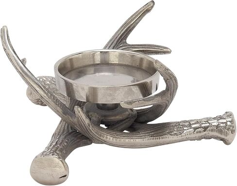 Deco 79 68891 Aluminum Antler Candle Holder, 8" x 4" in Saudi Arabia