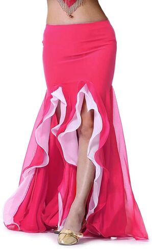 تنورة رقص شرقي نسائية تنانير طويلة الطبقات (وردي) in Kuwait