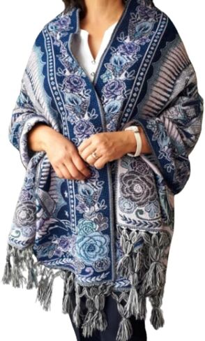 ريبوزو فيرجن غوادالوبي، شال نسائي، مريم العذراء المكسيكية المطرزة سيدة غوادالوبي، قماش بطانية سارابي، وشاح منسوج ملفوف بونشو غابان in Kuwait