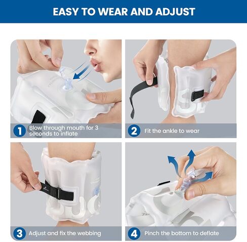 Inflatable Aquatic Cuffs Exercise Equipment: Sportneer Water Aerobics Float Ring with Adjustable Webbing Pool Exercise Workout Set Water Ankle Buoyancy Ring for Swimming Pool Fitness Training in Saudi Arabia