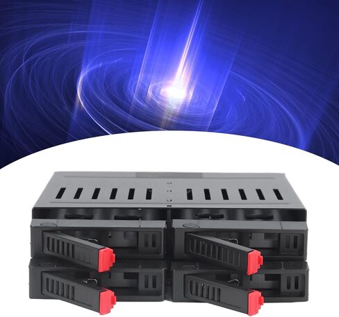 Gugxiom 4 Bay HDD Cage SATA Mobile Rack، 2.5in HDD Cage خارجي قرص صلب خارجي قابل للتبديل السريع، متوافق مع 9.5 مم 12.5 مم محركات الأقراص الصلبة السفلية السميكة SSDs in Kuwait