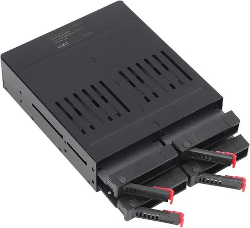 Gugxiom 4 Bay HDD Cage SATA Mobile Rack، 2.5in HDD Cage خارجي قرص صلب خارجي قابل للتبديل السريع، متوافق مع 9.5 مم 12.5 مم محركات الأقراص الصلبة السفلية السميكة SSDs in Kuwait