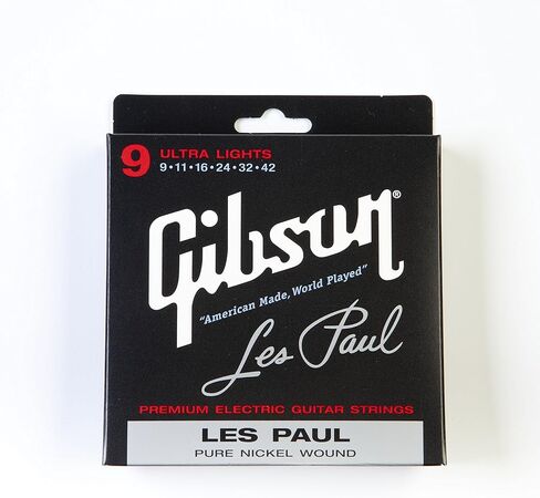 أوتار جيتار كهربائي فاخرة من جيبسون ليه بول، قياس خفيف للغاية 9-42 in Kuwait