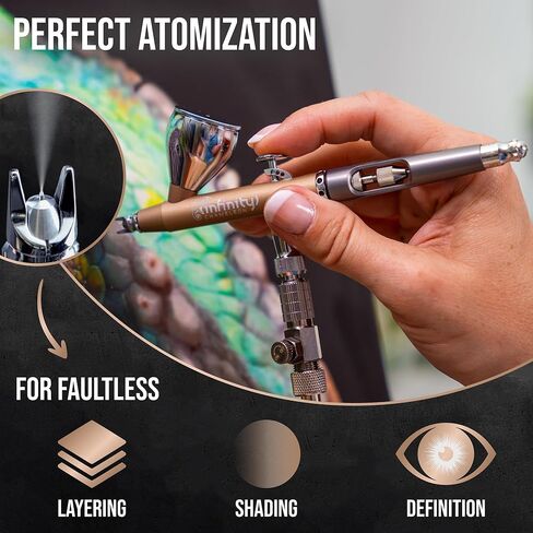 Chameleon 2023 Summer Two in One، مجموعة الفوهات 0.2 + 0.4 مم خط رفيع، كوب/غطاء 2 + 5 مل، إصلاح سريع، غطاء المسافة، أنودة الألومنيوم، أختام PTFE in Kuwait