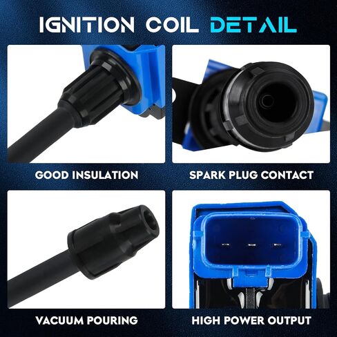 Set of 6 Ignition Coil Pack 3L Compatible with 1996 1997 1998 1999 Infiniti I30 3.0L V6, 1995 1996 1997 1998 1999 Nissan Maxima 3.0L V6 Replace UF138 UF139 5C1165 5C1166 in Kuwait