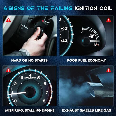 Set of 6 Ignition Coil Pack 3L Compatible with 1996 1997 1998 1999 Infiniti I30 3.0L V6, 1995 1996 1997 1998 1999 Nissan Maxima 3.0L V6 Replace UF138 UF139 5C1165 5C1166 in Kuwait