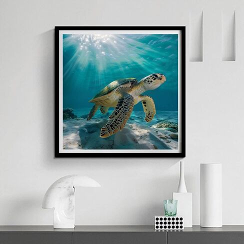 VISIAIP 5D Painting by Number Kits for Adults Cute Dolphins DIY Round Diamond Art Kits Marine Animals Picture Art for Home Wall Decor 11.8x15.7 inch(Style E) in Saudi Arabia
