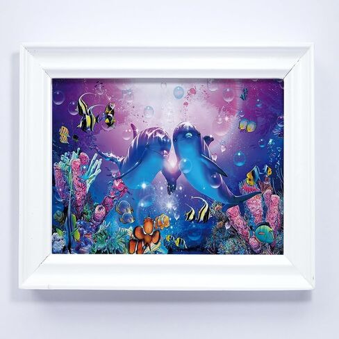 VISIAIP 5D Painting by Number Kits for Adults Cute Dolphins DIY Round Diamond Art Kits Marine Animals Picture Art for Home Wall Decor 11.8x15.7 inch(Style E) in Saudi Arabia