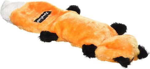 ZippyPaws Zingy Fox - ألعاب للكلاب بدون حشو، لعبة للكلاب من القطيفة تصدر صوت صرير للكلاب الصغيرة والمتوسطة، ألعاب تفاعلية للمضغ والكلاب بدون حشو للملل in Kuwait