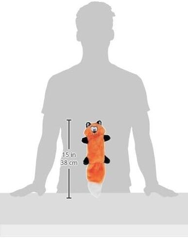 ZippyPaws Zingy Fox - ألعاب للكلاب بدون حشو، لعبة للكلاب من القطيفة تصدر صوت صرير للكلاب الصغيرة والمتوسطة، ألعاب تفاعلية للمضغ والكلاب بدون حشو للملل in Kuwait